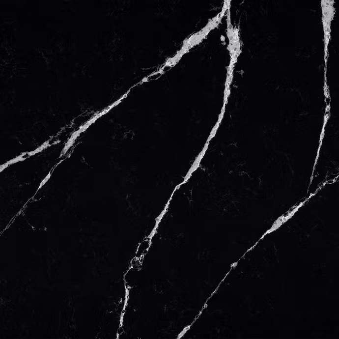 Firstly. the pitch-black surface of Silestone Eternal Marquina
