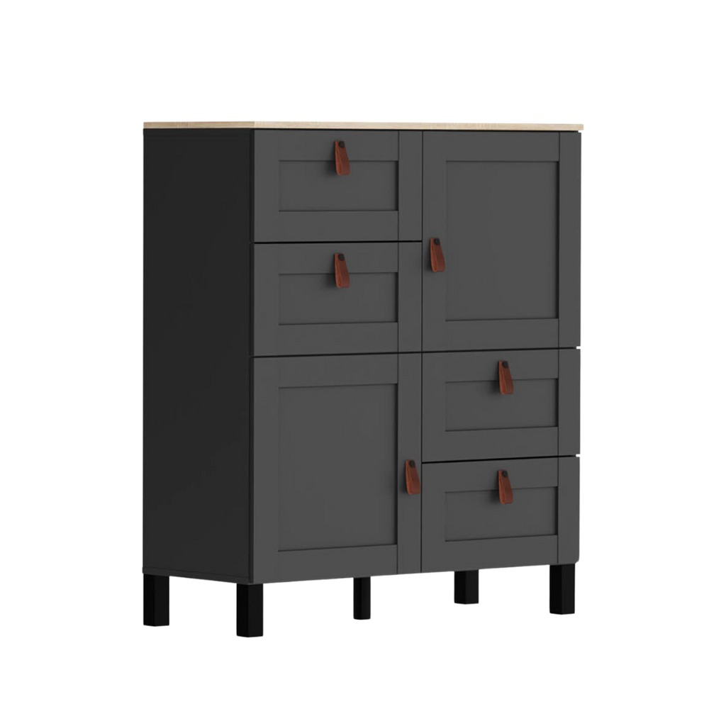Modeo chest of drawers 100 cm with 2 doors and 4 drawers