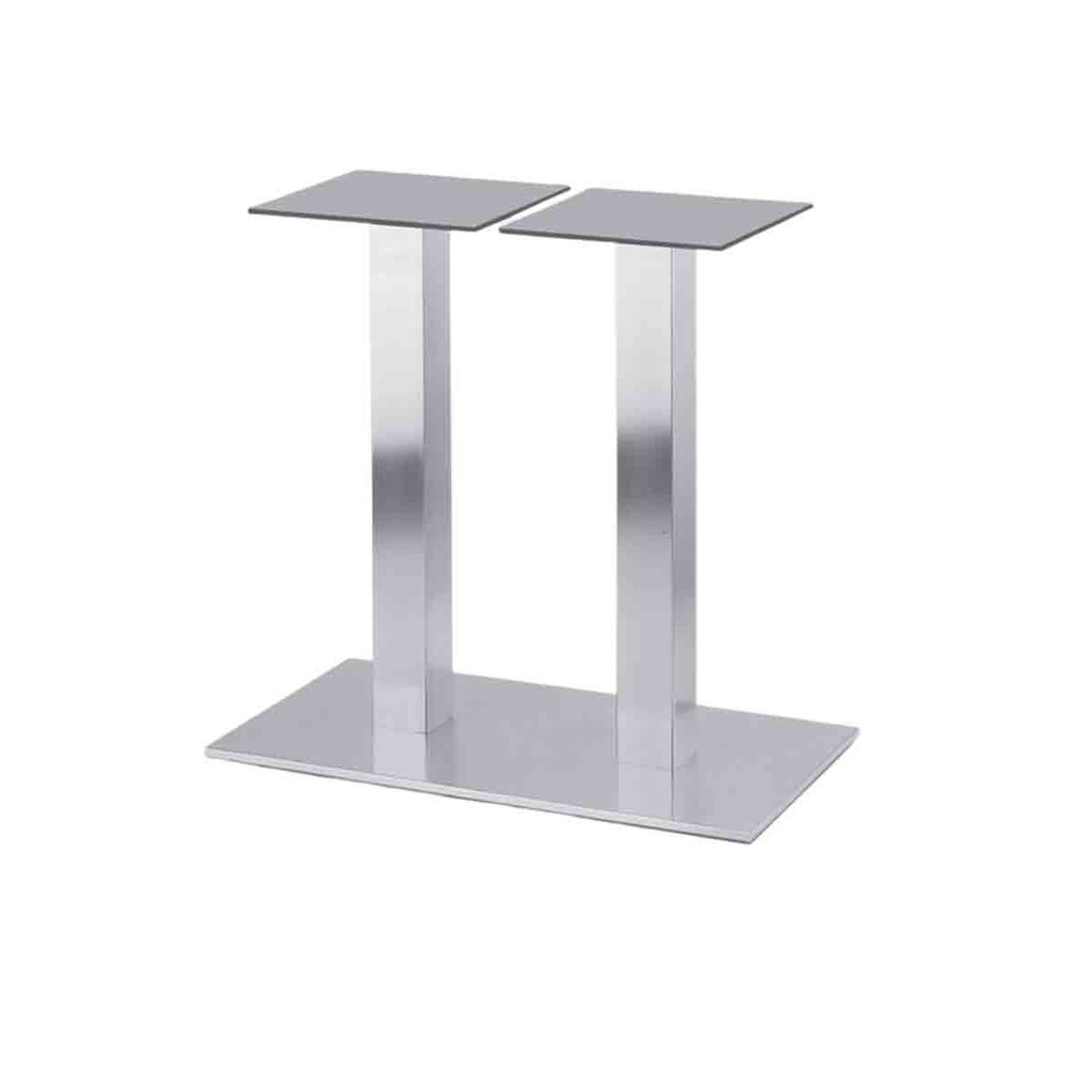 Double Base Kit Polished Steel for Top 179x79cm