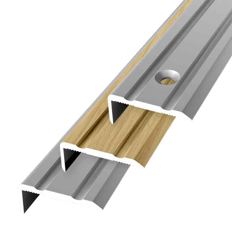 PF 236 H/SK oak dark angle profiles self-adhesive, one side fluted