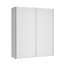 [COL-183-6WP] Colin Slidingdoor Wardrobe 183 cm white (Six wooden panel)