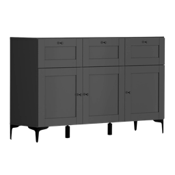 [S499-KOM/150/75/40_7-GF/GF-BC-KPL01] Modeo chest of drawers 150 cm with 2 doors and 3 drawers